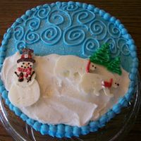 Snowman Ck Done for a christmas party. Got it from the whimsical bakhouse book
