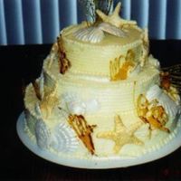 Seashell Wedding for a wedding on the beach. itbc with choc. seashells and a carmalized sugar for the coral