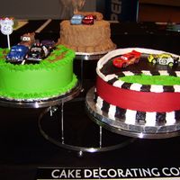 Disney Cars Cakes these cakes were made for a cake contest. I made different scenes from the movie. I used the 3 tiered stand