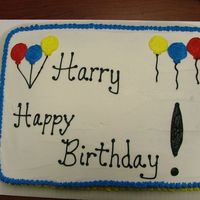 Standard Birthday Cake This was a 11 x. 15 birthday cake for one of our volunteers where I work that turned 80.