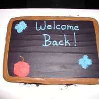 Chalkboard Ladies ministry had a back to school theme and this was a cake designed for them.