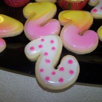 Number 2 Cookies SUGAR COOKIE, ICED AND THEN SPRAY PAINTED OR DECORATED