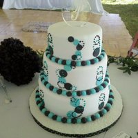 Wedding Cake Wedding cake made to match her invitations. Lemon cake with lemon creamcheese filling.