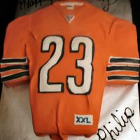 Devin Hester Jersey White cake with strawberry filling, MMF.