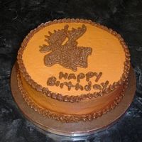 Moose A co-worker asked me to make a cake for her father-in-law's birthday. The only thing she said was that he really likes moose hunting....