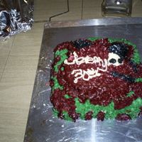 Deer(Bear)Cake jeremys 30th birthday cake(supposed to be deer) but turned out to be a bear.by a 14 year old.