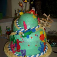 Under The Sea Finally I did it!!! here is my first cake. I did it for my baby's first birthday, it was really hard, it was not I what I had planned...