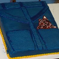 Denim Pocket 9 x 13. Buttercream icing. Done for Western theme day at school. (excuse the smear of blue icing on the border, one of our little ones went...