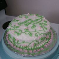 Vine Cake This was the last cake that I made for Wilton Level 1.