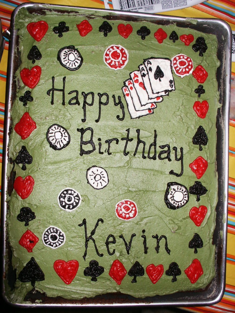 Kevin's Surprise Cake This was for my boyfriend's surprise party. I was very upset when his mother decided to buy a cake as well (because she was afraid a...