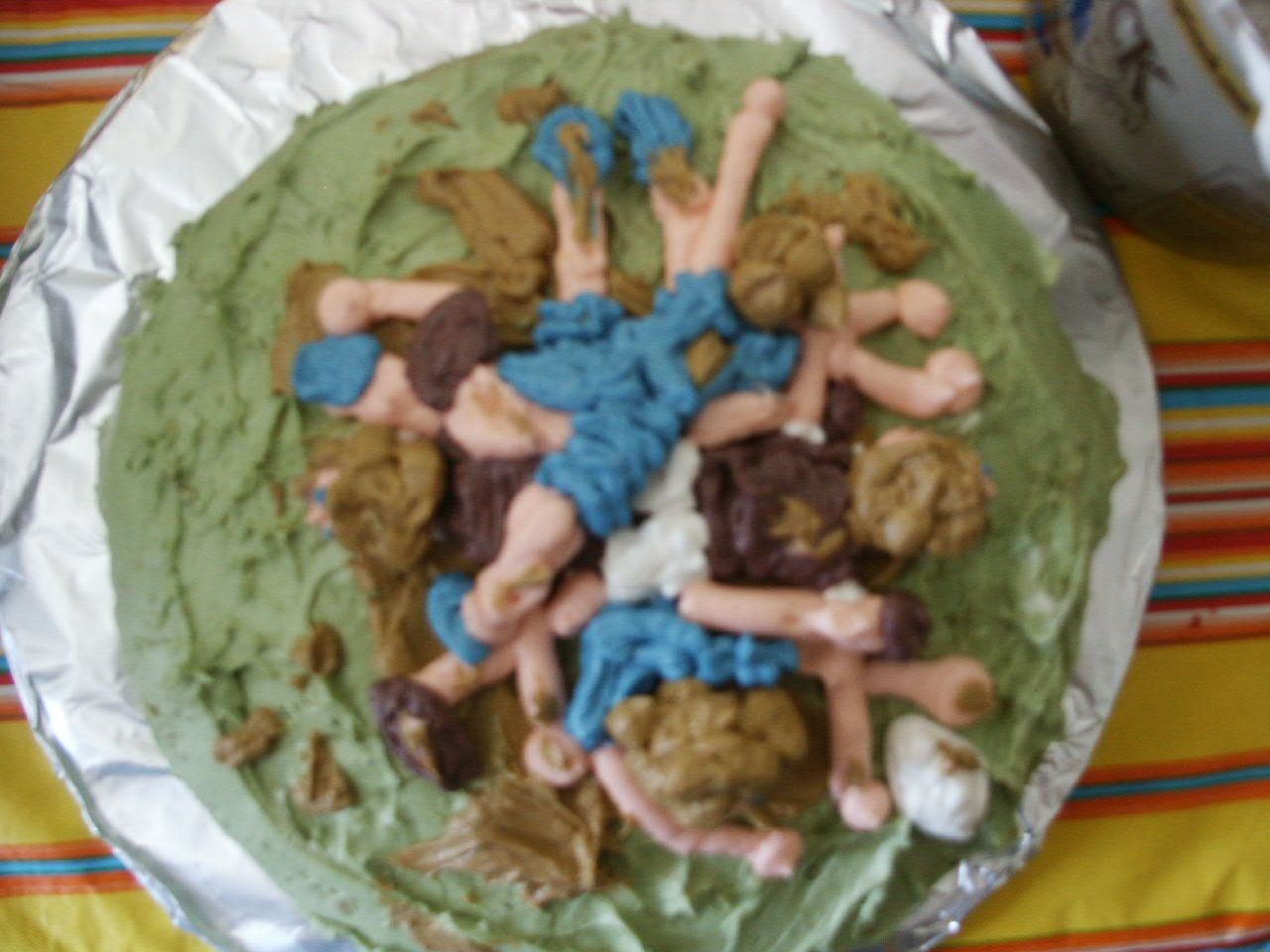 Rugby Cake This is the top view of a rugby cake I made for a friend
