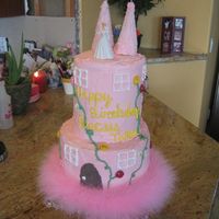 Princess Castle Cake A castle cake for my daughter's birthday.