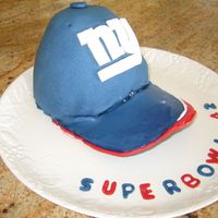 Giants!! Giants hat cake for the superbowl.