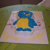 Backyardigans Pablo This is my first cake. It was for my son and daughters Backyardigan party. I couldn't find a cake anywhere to buy, so I went to a cake...