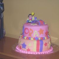 Dora Cake This is the Dora Cake that I did for a 2 year old birthday. I was inspired by alot of you guys here on cake central I hope you like.