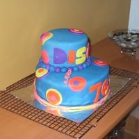 Back In The Day's 70's I did this cake for My 10 year old twin cousins Birthday. This is the First cake That I ever did. It is a chocalate cake with a cookie and...