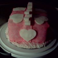 My First Try With Fondant I used MMF which I tried to spongepaint but it didn't work very well. The cake was a triple layer chocolate-yellow-chocolate with a...
