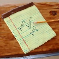 Desk Cake For Admin's Day Everything was MMF with a gumpaste and MMF pencil.