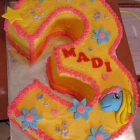 Three Shaped My Little Pony Birthday Cake Hand carved No.3, iced in buttercream with MMF accents :)