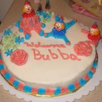 Cown Cake Clown cake with flowers