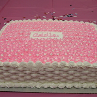 Pink Baby Shower Cake Everything is done in buttercream icing. This was made for a baby shower at work, I am also posting one that I did with blue flowers.