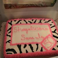 Shag 50Th Birthday Had to do this for a 50th birthday. Buttercream icing and the zebra was made with colored gel. I used the tip for grass (can't...