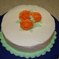 Wilton Course I Cake. All BC icing. I wasn't feeling really good that night so I kept it simple.