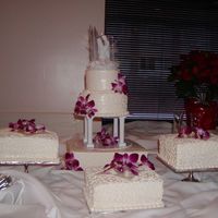 Samoan Wedding Side cakes were made as per tradition. 1 for the preacher, 1 for the groom's family, 1 for the bride's family.