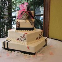 B & W Touch Of Pink I have done a ton of black & white weddings this last year, I was able to come up with a new look and like the hot pink accents. Thanks...