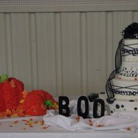 Halloween Wedding After almost 20 years I finially got to do a halloween wedding with a pumkin grooms cake. The hall was decorated really nice and it made...