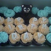 Birthday Bear I finally found the picture of the cupcakes and bear that I made for my co-worker's birthday. Hope you like it!