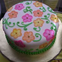 For Heritage Month I made this cake for our Heritage Celebration. This was a WASC with MMF covering and brushed flowers. I hope you like it too!