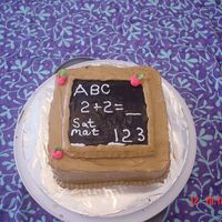 Teacher Cake Chocolate cake with buttercream icing. I made for my sister who just landed a teaching position.