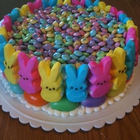 Easter Peeps Don't judge me too harshly! This cake didn't involve much skill...I threw it together to take to the family Easter dinner where...