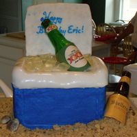 Beer Cooler After seeing the sugar beer bottles others have made on this site, I couldn't wait to make my own. I made this cake for my husband&#...
