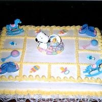 Baby Snoopy Cake Very easy baby shower cake