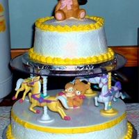 Baby Shower Tiered Cake Cake for a large baby shower.