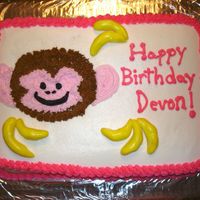 Monkey Birthday Cake I made this cake for a friend at work. She loved it! The bananas are made out of MMF.