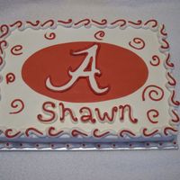 University Of Alabama A cake for my friend's brother. My brother's are huge Alabama fans but they never have the opportunity to be in town when I can...