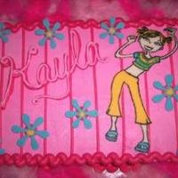 Kaila I realized I had missed posting this cake from way back in June. This design came from a birthday card. The girl and flowers are all done...