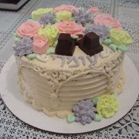Bar Mitzva Mini-Cake a flowery 6" cake adds color to any cake bar.
