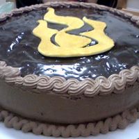 Monogram Cake The Hebrew letters Lamed, Shin and Zayin make up the flame.