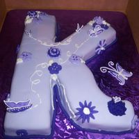 "k" Birthday Cake Carved a "K" out of a 9X13 sheet cake. It was Sour Cream Lemon Pound Ckae with lemon icing under the fondant. Decorations are...