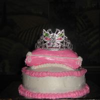 Princess Cake I learned not to use whipped frosting. I am learning something new everyday!!