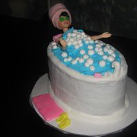 Bubble Bath Thanks for the idea. I made this cake for a cake walk we had at my church. It drew in a lot of people and made some money for my church.