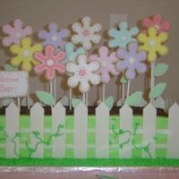 Planter Box With Daisies I made this cake for a baby shower. It was a lot of first for me. First time using MMF (pickets for the fence), first sugar cookies, first...