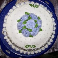 Course 1 - Final Cake This is my final cake for course 1. I learned a trick to get rid of the "noses" on all my dots, but the cake was already gone!...