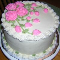 Pink Rose Spray This was a cake for my family who has never experienced my new hobby! The cake is WBH chocolate cake with whipped chocolate ganache filling...