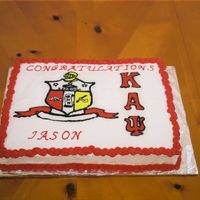 Kappa Alpha Psi Lemon cake with whipped lemon buttercream icing. First time I did a FBCT and it worked out well (I think).