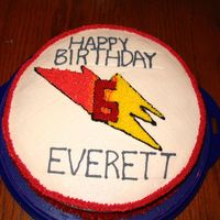 2Nd Cake With Lighting Mcqueen We needed two cakes for my nephew's birthday so I came up with this design and put the number 6 in the middle because that is how old...